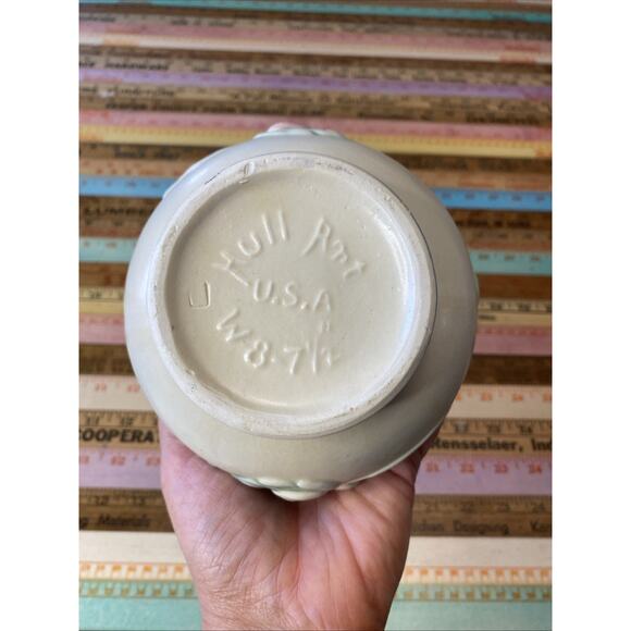 Vintage 1949 Hull Art Pottery Woodland Vase W8-7 1/2" USA Floral Double Handle C - Picture 9 of 11